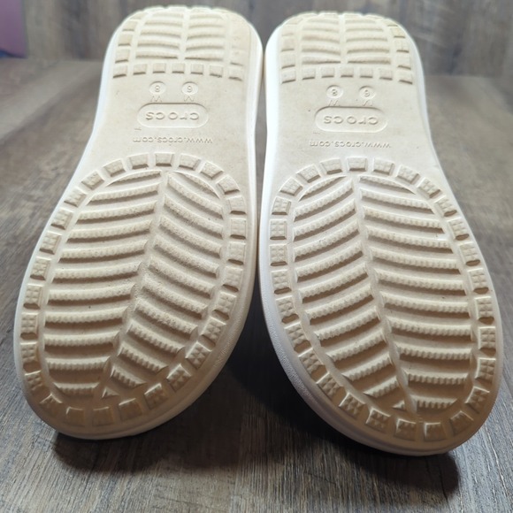 Crocs Classic Crush Butterfly Sandal Iconic Wedge Platform White Woman Size 8 - Picture 13 of 14